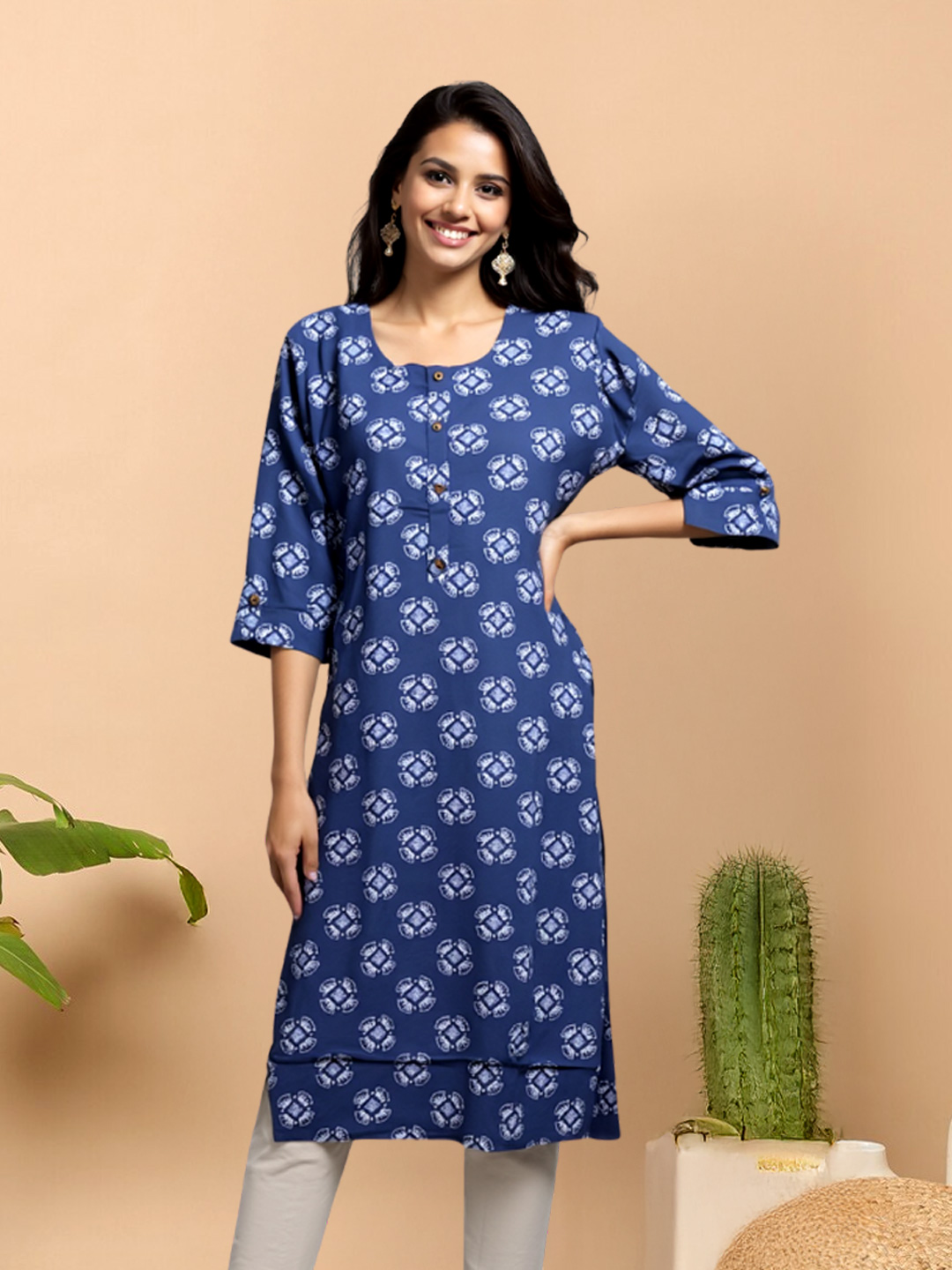 Picture of Effortless Style in Every Step Printed Straight Kurta